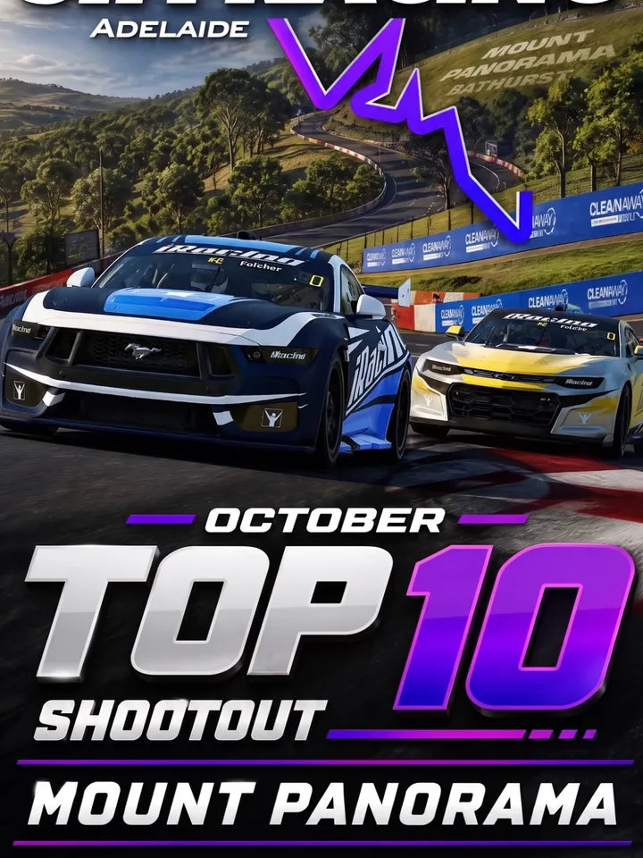 The October Top 10 Shootout at Mount Panorama, Sim Racing Adelaide